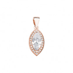 Pandantiv argint placat cu aur roz cu pietre DiAmanti Z0711C_RG-DIA (Argint 925‰ 1,3 g.)